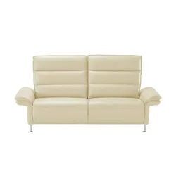 Einzelsofa Leder Marlen ¦ creme ¦ Maße (cm): B: 208 H: 107 T: 97