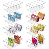 luxuskollektion Kühlschrank Organizer 8 Pack Transparent/Beige