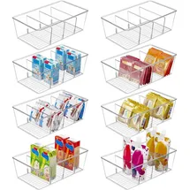 luxuskollektion Kühlschrank Organizer 8 Pack Transparent/Beige