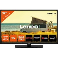 Lenco LED-3263BK - Android-Smart-TV mit 12-V-Kfz-Adapter, schwarz