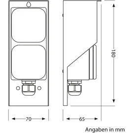 ledscom.de Aufputz Steckdose PIWI 2-fach Anthrazit