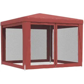 vidaXL Partezelt 3 x 3 m inkl. 4 Seitenteile Rot