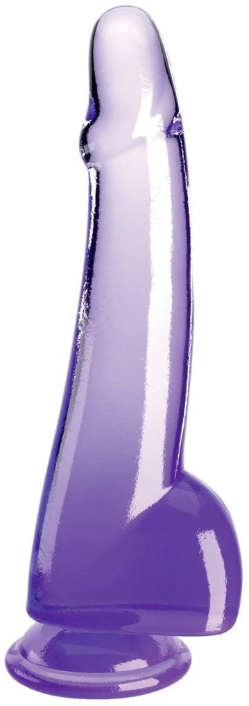 Transparenter Naturdildo mit Saugfuß 1 St lila