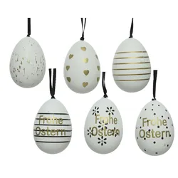 Decoris 829199 Ei Plastik Größe:dia4-H6cm Beutel a 6