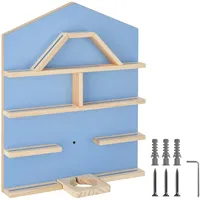 Tectake tectake® Wandregal, für bis zu 50 Tonies, abgerundete Ecken, 50 x 15,5 x 60 cm, unsichtbare Aufhängung