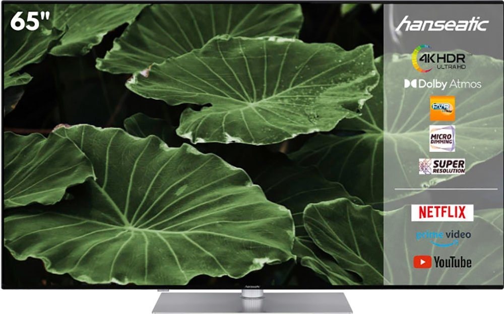 Hanseatic 65U800UDS LED-Fernseher (164 cm/65 Zoll, 4K Ultra HD, Android TV, Smart-TV) schwarz