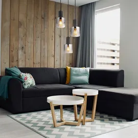 Nowa Hängelampe Pendelleuchte Esszimmerlampe Rauchglas E27 Metall schwarz 3-Flammig