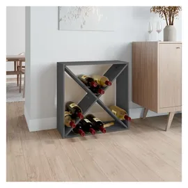 vidaXL Weinregal 62 x 25 x 62 cm Grau