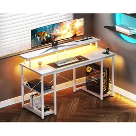 luxuskollektion Gaming Tisch Metall 120x50cm Weiß