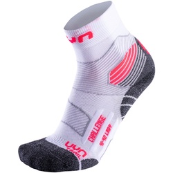 UYN Run Trail Challenge Laufsocken mit Cool-Air-Flow Technologie aus Natex Damen white/coral 41-42