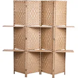 Beliani Raumteiler Trafoi Braun 158 cm 170 cm