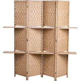 Beliani Raumteiler Trafoi Braun 158 cm 170 cm