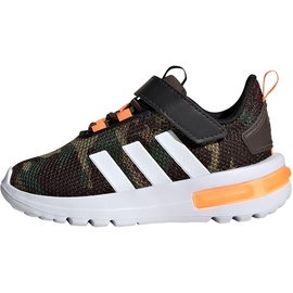 adidas Unisex Baby Racer TR23 Shoes Kids Sneakers, Shadow Olive/FTWR White/Screaming orange, 21 EU