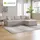 Juskys Eckcouch Cord 3-Sitzer Taupe