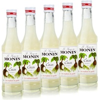 5x Monin Cocos Sirup, 250 ml Flasche