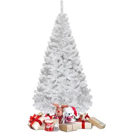 Costway Künstlicher Weihnachtsbaum Weiß 180 cm