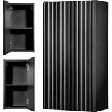 [en.casa] Hängeschrank Skelbolu 57x30x19 cm Schwarz