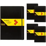 IDENA Notizbuch A4 blanko 5 St. Creme