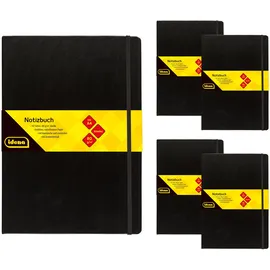 IDENA Notizbuch A4 blanko 5 St. Creme