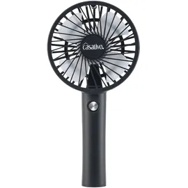casativo Flexibler 2in1 Hand- & Tischventilator (schwarz): Akku- & USB-Betrieb, 3 Stufen für optimale Kühlung, kompakt, tragbar & ideal für Büro, Reise & Zuhause