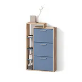 livinity® Ortello 80 x 128,3 x 24,2 cm 3 Schubladen / Blau