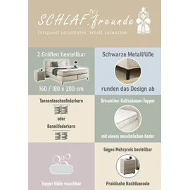 Jockenhöfer Gruppe Boxspringbett »Capello, 7-Zonen-TTFK-Matratze« 7-Zonen-TTFK-Matratze, KS-Topper, verschiedene Härtegrade wählbar