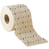 Toilettenpapierrolle mit Initialen und Band mit lustigen Witzen – Geschenkidee lustiger Scherz, lustiges Gadget Buchstabe I