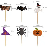Luxuskollektion Halloween Cupcake Topper Zahnstocher Markierungsfahnen 60