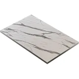 GGM Möbel Bistro Tischplatte | Weiß Marmor | B:T 110 x 60 cm | Gastro Tischplatte