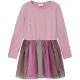 s.Oliver Junior Mädchen Kleid – Jersey, Mesh, Farbverlauf, Langarm - 104