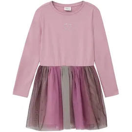 s.Oliver Junior Mädchen Kleid – Jersey, Mesh, Farbverlauf, Langarm - 104