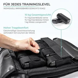 PULLUP & DIP Gewichtsweste Modular anpassbar 1-15 kg unisex