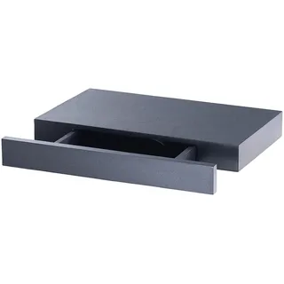 Carlo Milano Wandregal mit versteckter Schublade, 40 x 5 x 25 cm, schwarz