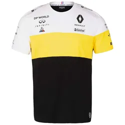 Le Coq Sportif Fomel 1 F1 Renault Herren T-Shirt Kurzarm-Shirt Baumwoll-Shirt 2010958 Schwarz/Weiß/Gelb - S