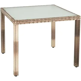 Estexo Polyrattan Sitzgruppe Gartenmöbel Set Rattan Gartenset Essgruppe Beige Braun