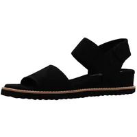 Skechers Damen Desert Kiss-Stretch Viertelriemen Sandalen flach, Schwarz/Schwarz, 39 EU Weit - 39 EU Weit
