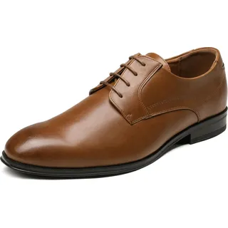 Bruno Marc Herren Anzugschuhe Schnürhalbschuhe Business Derby Oxford Hochzeit Schuhe, Schnürschuh,Size 42,Braun,SBOX229M-E - Braun - 42