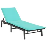 vidaXL Sonnenliege 1 Stück 200 x 60 x 30 cm Türkis