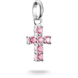 Thomas Sabo Charm Kreuz Silber, pink CC1206-051-9