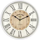 EUROTIME Quarz Wanduhr 30,5 cm 81748-07 weiß