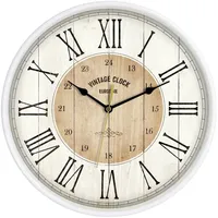 EUROTIME Quarz Wanduhr 30,5 cm 81748-07 weiß