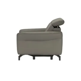 Uno Relaxsessel Basel Leder 99 x 87 x 96 cm Grau elektrisch