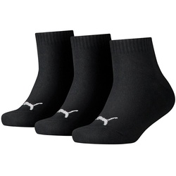 PUMA Kinder Socken - Kids's Quarter, 3er Pack Schwarz 27-30
