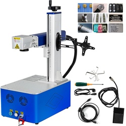 VEVOR Faserlaserbeschriftungsmaschine 20 W, 150 x 150 mm Beschriftung Gravier Fiber Laser Gerät, Faserlaser Gravier Markierungsmaschine Geschwindigkeit 8000 mm/s, Luftkühlung, Beschriftungstiefe-1