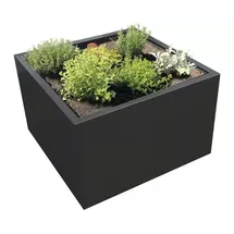 Palatino Pflanzkübel Palatino Clara Metall beschichtet 80 x 80 x 50 cm anthrazit