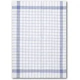 Dyckhoff Geschirrtuch KARO / Halbleinen - 60x80 cm, (Set, 10-tlg) blau