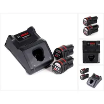 Bosch Schnell Ladegerät für 12 V Akkus + 2x 3,0 Ah Akku