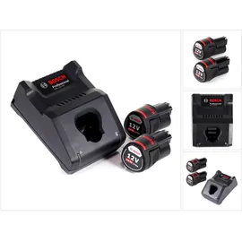 Bosch Schnell Ladegerät für 12 V Akkus + 2x 3,0 Ah Akku