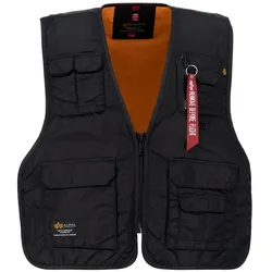 Blouson ALPHA INDUSTRIES "Alpha Industries Men - Vests Utility Vest", Herren, Gr. L/XL, schwarz, Obermaterial: 100% Nylon, Futter: 100% Polyester, Jacken