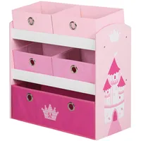 roba Kinderregal Krone 5 Boxen rosa/pink